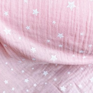 MUSSOLA GOFFRATA STELLE ROSA BABY MUSSOLA GOFFRATA STELLE ROSA BABY