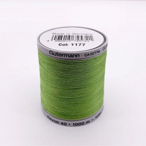 GUTERMANN RAYON 40 1000MT col VERDE CHIARO 1177 - per ricamo