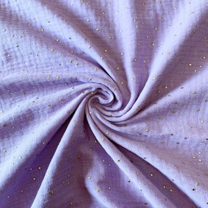 MUSSOLA POIS DORATI LILLA MUSSOLA POIS DORATI LILLA