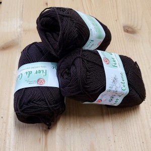 FILO PER UNCINETTO E TRICOTIN GOMITOLO 50 GR - cioccolato fondente