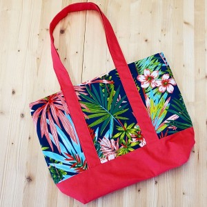 KIT MAXI BORSA MARE TELA DI PANAMA ROSEMARY E ROSSO KIT MAXI BORSA MARE TELA DI PANAMA ROSEMARY E ROSSO