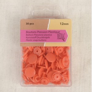 BOTTONI A PRESSIONE 12 MM CONF 30 PZ - 523 ARANCIONE
