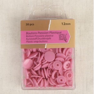 BOTTONI A PRESSIONE 12 MM CONF 30 PZ - 513 BUBBLEGUM