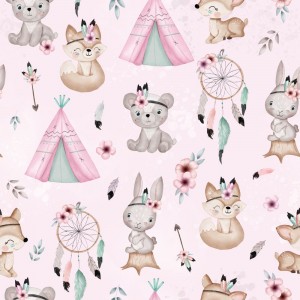 BOHO ANIMALS GIRL cotone superb BOHO ANIMALS GIRL cotone superb