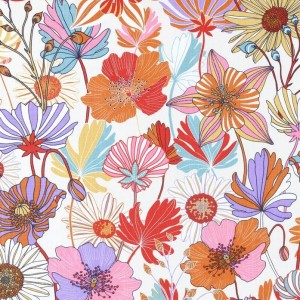 TESSUTO IDROREPELLENTE INGRID FIORELLINI MULTICOLOR MEZZO PANAMA TESSUTO IDROREPELLENTE INGRID FIORELLINI MULTICOLOR MEZZO PANAMA