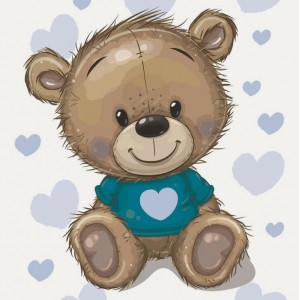 PANNELLO COTONE CM 75X95 NEW TEDDY CUORICINI BOY PANNELLO COTONE CM 75X95 NEW TEDDY CUORICINI BOY
