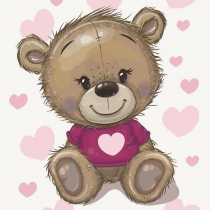 PANNELLO COTONE CM 75X95 NEW TEDDY CUORICINI GIRL PANNELLO COTONE CM 75X95 NEW TEDDY CUORICINI GIRL