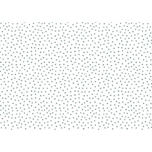 COTONE POIS SPARSI EUCALIPTO SCURO BASE BIANCO COTONE POIS SPARSI EUCALIPTO SCURO BASE BIANCO