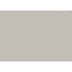 COTONE POIS SPARSI BIANCO BASE TORTORA COTONE POIS SPARSI BIANCO BASE TORTORA