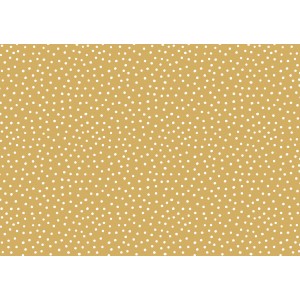 COTONE POIS SPARSI BIANCO BASE SENAPE COTONE POIS SPARSI BIANCO BASE SENAPE