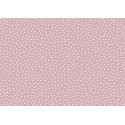 COTONE POIS SPARSI  BIANCO BASE EUCALIPTO SCURO