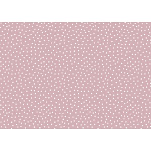 COTONE POIS SPARSI BIANCO BASE ROSA ANTICO COTONE POIS SPARSI BIANCO BASE ROSA ANTICO