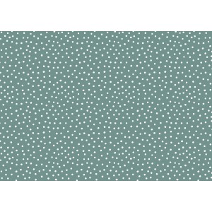 COTONE POIS SPARSI  BIANCO BASE EUCALIPTO SCURO COTONE POIS SPARSI  BIANCO BASE EUCALIPTO SCURO