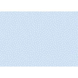 COTONE POIS SPARSI BIANCO BASE AZZURRO BABY