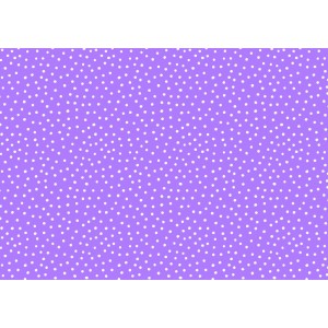 COTONE POIS SPARSI BIANCO BASE LILLA COTONE POIS SPARSI BIANCO BASE LILLA