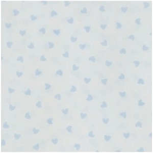 COTONE CUORICINI AZZURRI SPARSI SU BASE BIANCA COTONE CUORICINI AZZURRI SPARSI SU BASE BIANCA