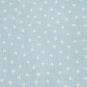 COTONE CUORICINI BIANCHI SPARSI SU BASE LINO