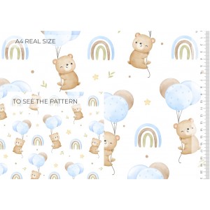 ORSETTO E PALLONCINI ARCOBALENO