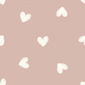 AQUA PROTECT CUORI BIANCHI SU BASE CIPOLLA PASTELLO impermeabile