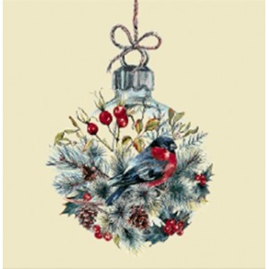 PANNELLO GOBELIN 45X45 cm PALLA E PETTIROSSO PANNELLO GOBELIN 45X45 cm PALLA E PETTIROSSO