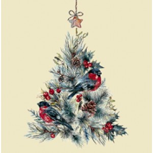 PANNELLO GOBELIN 45X45 cm ALBERO E PETTIROSSI PANNELLO GOBELIN 45X45 cm ALBERO E PETTIROSSI