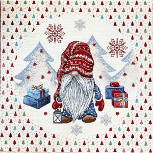 PANNELLO GOBELIN 45X45 cm NONNO GNOMO CON DONI PANNELLO GOBELIN 45X45 cm NONNO GNOMO CON DONI