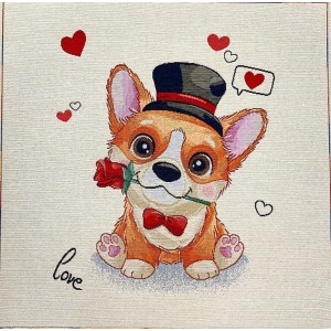 PANNELLO GOBELIN 45X45 cm CHARLIE CORGI PANNELLO GOBELIN 45X45 cm CHARLIE CORGI