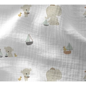 MUSSOLA KIDSBAY ELEFANTINI BASE BASE BIANCO MUSSOLA KIDSBAY ELEFANTINI BASE BASE BIANCO