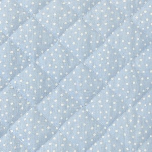 TRAPUNTA ORSETTO PALLONCINI E POIS SPARSI AZZURRO