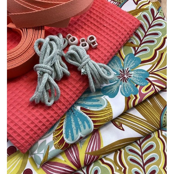 KIT SACCA MARE SEYCHELLE CELADON E NIDO D'APE CORALLO