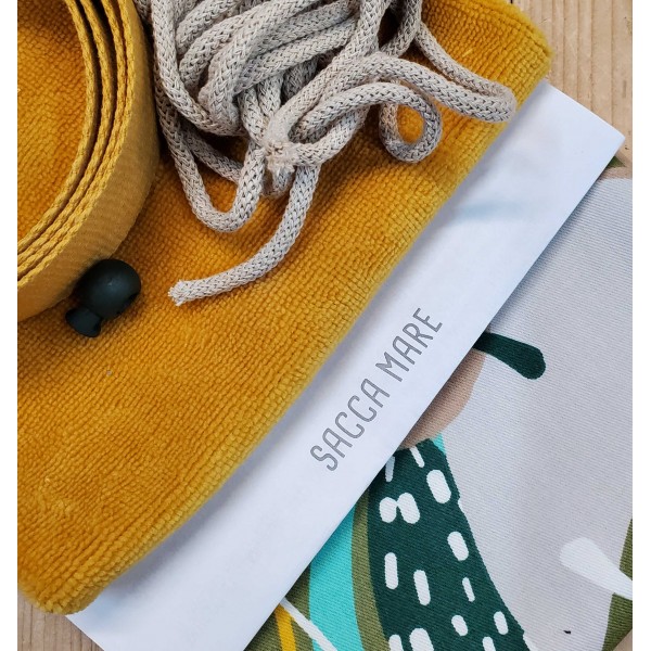 KIT SACCA MARE PORTORICO E BAMBOO MOSTARDA