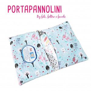 KIT PORTA PANNOLINI APINE E POIS SPARSI ROSA ANTICO