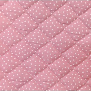 TRAPUNTA ORSETTA PALLONCINI E POIS SPARSI BIANCHI BASE ROSA ANTICO TRAPUNTA ORSETTA PALLONCINI E POIS SPARSI BIANCHI BASE ROSA ANTICO