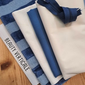 KIT ASTUCCIO COCCOLINO BAMBOO RIGHE INDIGO E AZZURRO KIT ASTUCCIO COCCOLINO BAMBOO RIGHE INDIGO E AZZURRO