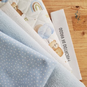 KIT FASCIATOIO DA VIAGGIO ORSETTO E POLLONCINI E BAMBOO AZZURRO KIT FASCIATOIO DA VIAGGIO ORSETTO E POLLONCINI E BAMBOO AZZURRO