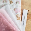 KIT FASCIATOIO DA VIAGGIO ORSETTO E POLLONCINI E BAMBOO AZZURRO