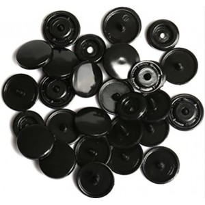 BOTTONI A PRESSIONE 12 MM CONF 10 PZ - nero