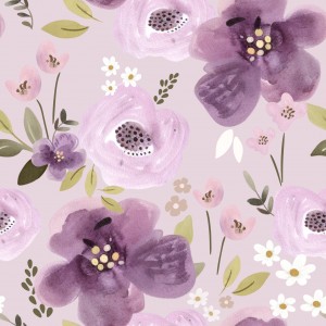 MUSSOLA BIOLOGICA MAISIEBLOOM FIORI VIOLA - STAMPA DIGITALE MUSSOLA BIOLOGICA MAISIEBLOOM FIORI VIOLA - STAMPA DIGITALE