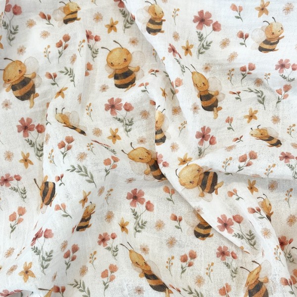 MUSSOLA BIOLOGICA APETTE E FIORELLINI - STAMPA DIGITALE