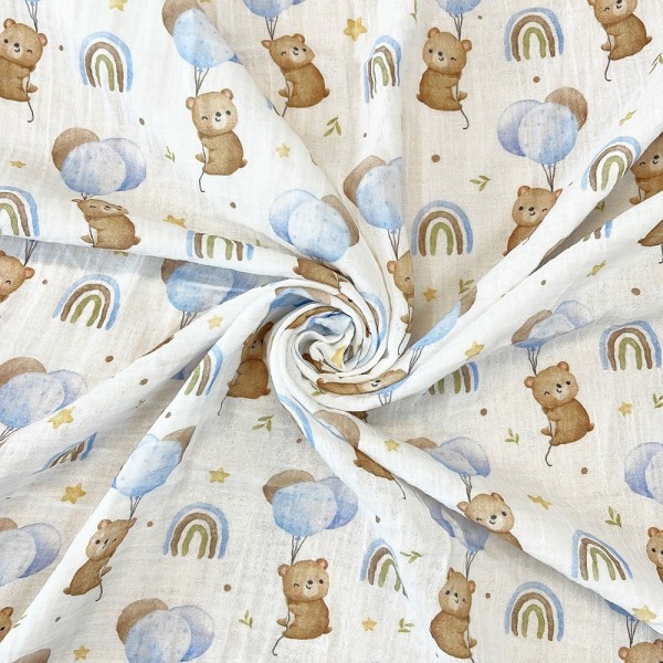 MUSSOLA ORSETTO E PALLONCINI BIOLOGICA - STAMPA DIGITALE