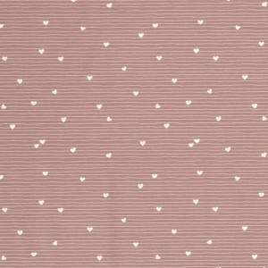 JERSEY CUORICINI SULLE RIGHE BASE ROSA ANTICO JERSEY CUORICINI SULLE RIGHE BASE ROSA ANTICO