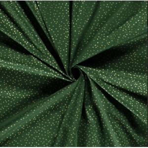 POIS SPARSI GLITTER ORO BASE VERDE POIS SPARSI GLITTER ORO BASE VERDE