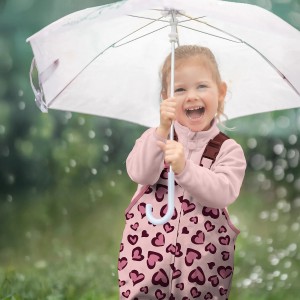 AQUA PROTECT MACULATO DI CUORI BASE ROSA impermeabile AQUA PROTECT MACULATO DI CUORI BASE ROSA impermeabile
