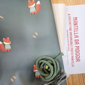 KIT MANTELLA DA PIOGGIA FOX E SACCA PORTA MANTELLA  (CARTAMODELLO DIGITALE)