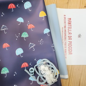 KIT MANTELLA DA PIOGGIA OMBRELLINI E SACCA PORTA MANTELLA  (CARTAMODELLO DIGITALE)