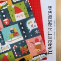 KIT TOVAGLIETTA AMERICANA COTONE TIBISCUITS E NIDO D'APE