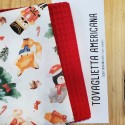KIT TOVAGLIETTA AMERICANA COTONE ORSETTO NAVIDAD E NIDO D'APE