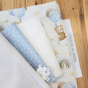 KIT FASCIATOIO DA VIAGGIO ORSETTO E POLLONCINI E BAMBOO BIANCO