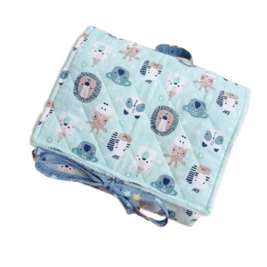 KIT FASCIATOIO DA VIAGGIO ORSETTO E POLLONCINI E BAMBOO AZZURRO