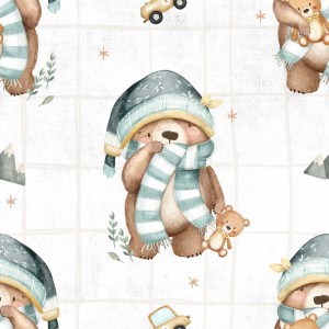 WINTER CUDDLES ORSO SCIARPA E PUPAZZINO